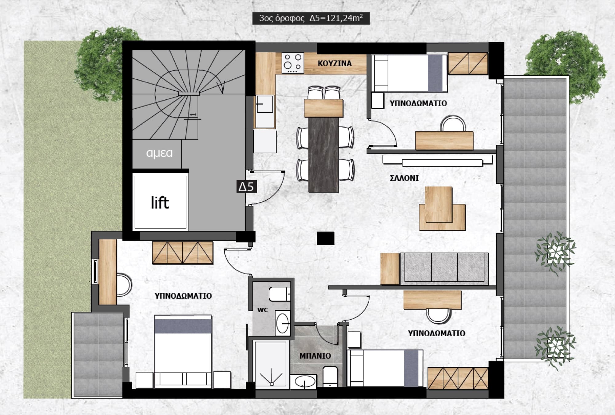 95 m² Two-Bedroom Apartment for Sale in Kalamaria, Thessaloniki - 4