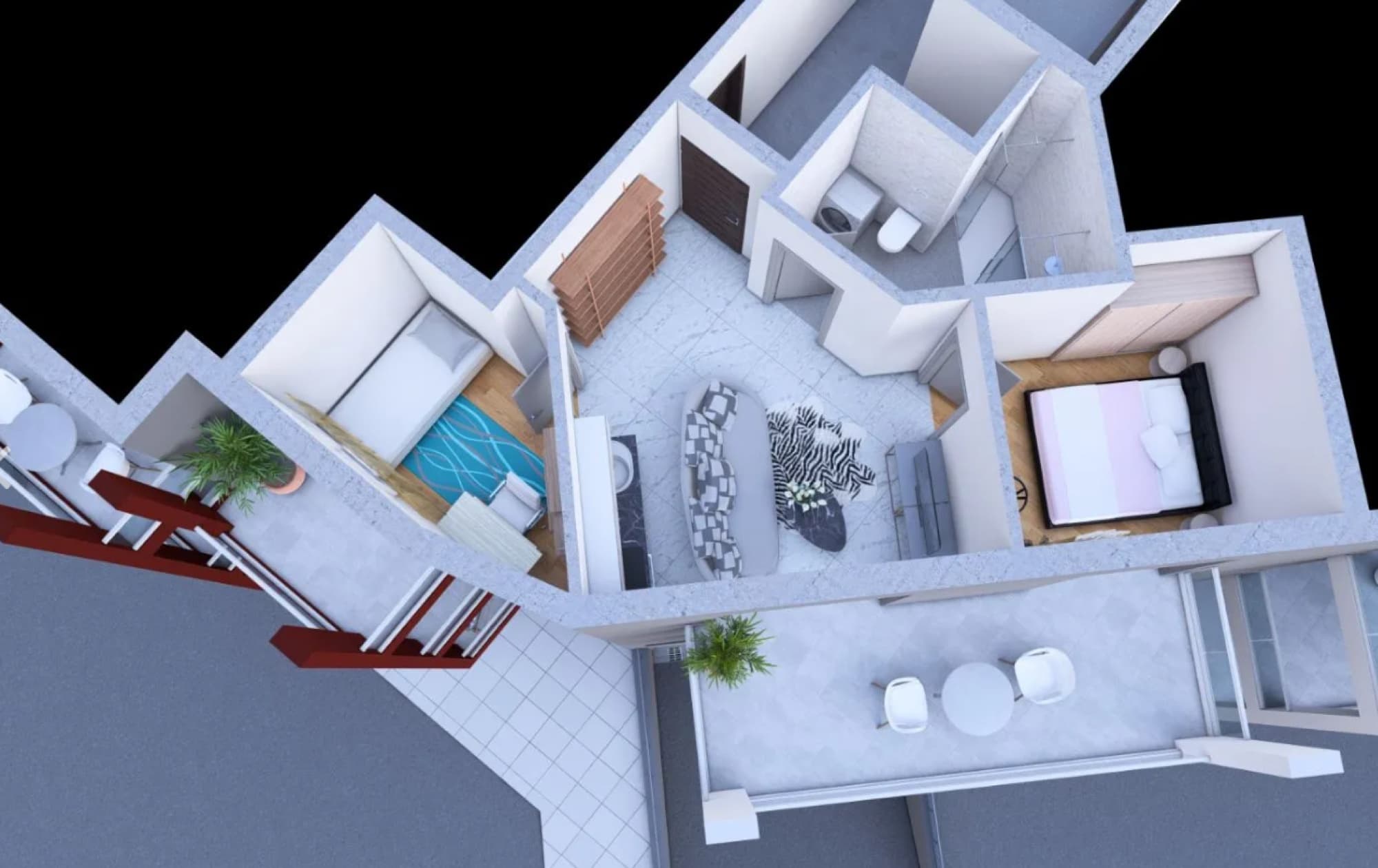 55 m² Two-Bedroom Apartment for Sale in Evosmos, Thessaloniki - 2