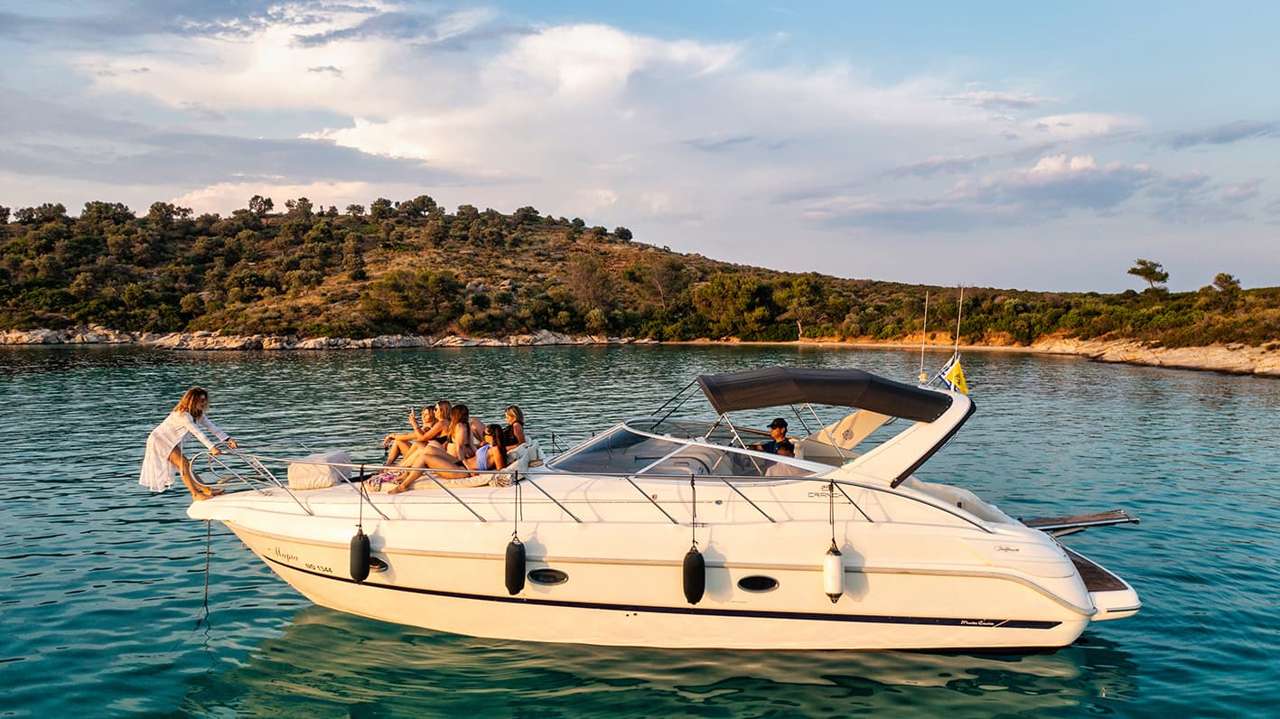 Diaporos Island - Blue Laggon - Sunset 4 hours · pickup Marina Latoura Lagonisi
